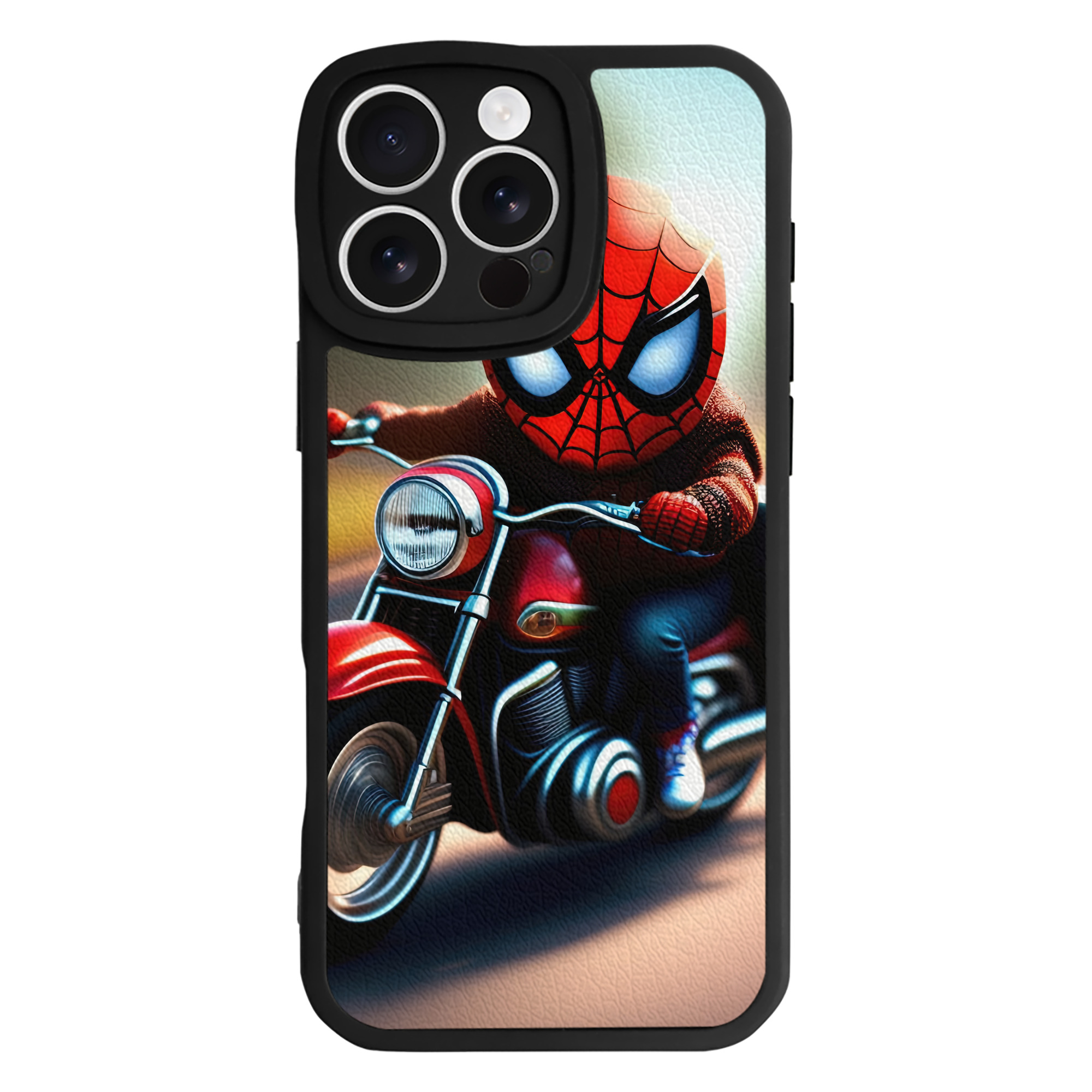 （画像用） Spider Man スパイダーマン 【iPhone 16シリーズ対応】シリコンスマホケース（レザー調） 材質：シリコン